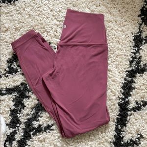 Lululemon Align Leggings So Merlot Pink Mauve sz 6 Hi-Waist